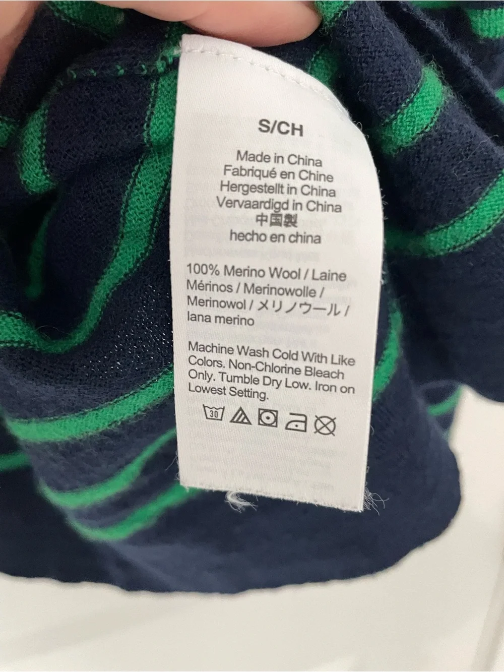 J. Crew Striped Merino Wool Sweater Oversized Crew Neck Preppy Nautical.      21